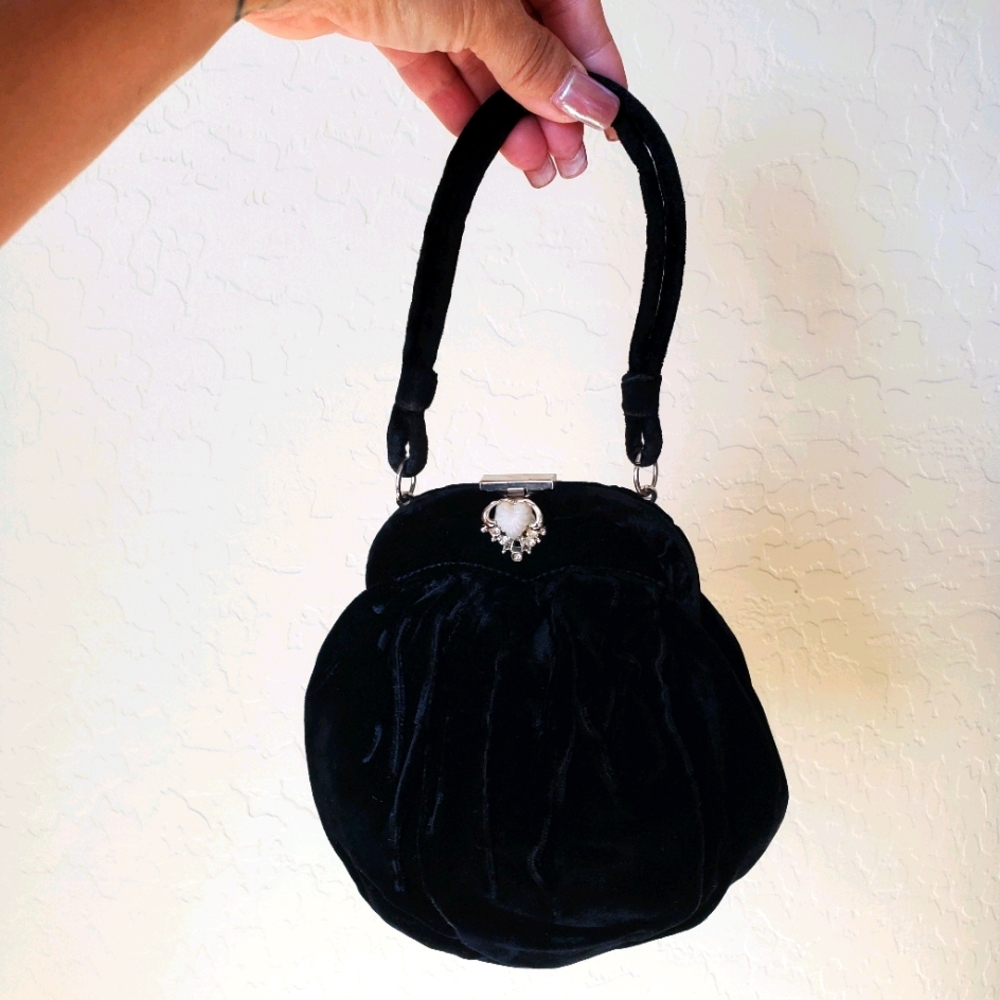 Black Velvet Coin Purse/Evening Bag